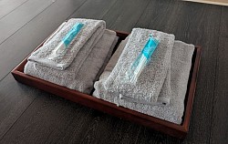 タオル、歯ブラシ等アメニティも揃えております。
